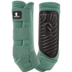 Classic Equine Fit Spruce hind splint boot outer view demonstrates durable protection.