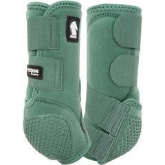 Classic Equine Flexion Front Boot Spruce Small provides secure fit and protection during speed events