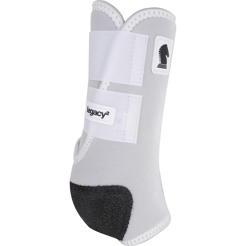 Classic Equine Legacy2 front boot wrapped for protection during intense maneuvers.
