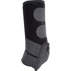Classic Equine Legacy2 hind boot demonstrates shock-absorbing splint pad for maximum protection during work.
