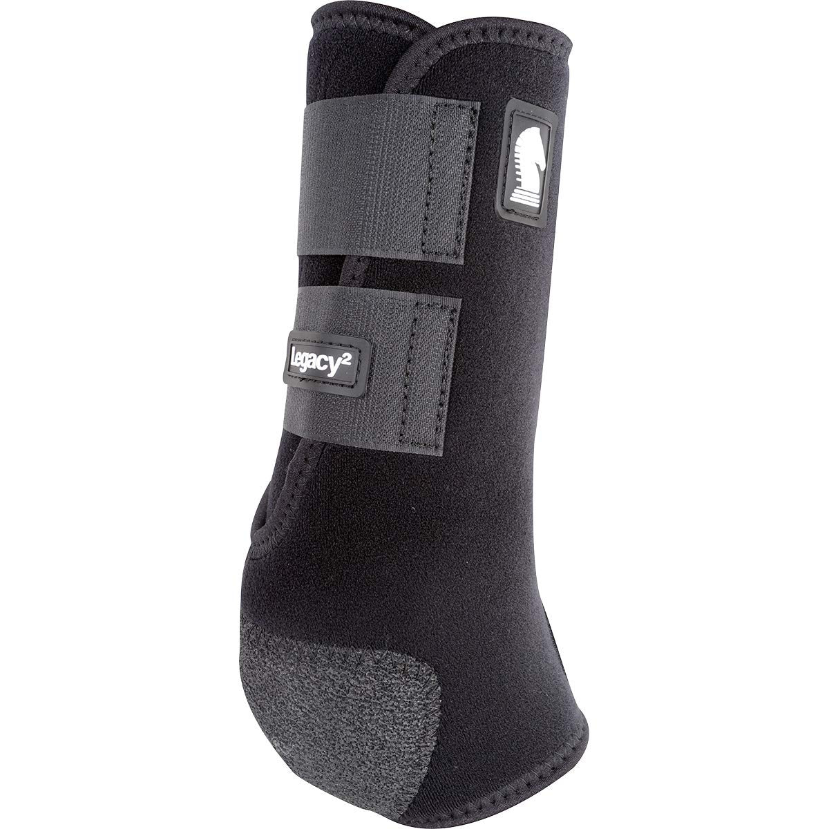 Classic Equine Legacy2 hind boot shock pad in action provides impact protection