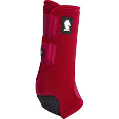 Classic Equine Legacy2 Hind boot sideview illustrating crossfire protection in action