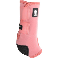 Classic Equine Legacy2 front boot in blush large highlighting the shock-absorbing splint pad for protection