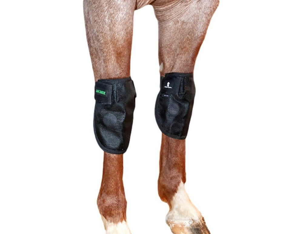 Classic Equine MagNTX Knee Wrap closeup showing magnetic therapy support for knee health.