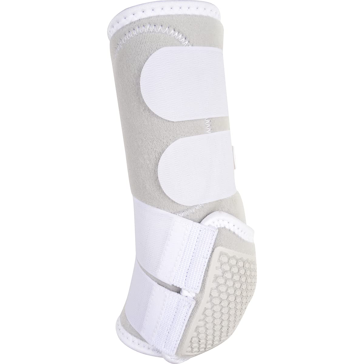 Classic Equine Flexion white hind boot inside view showcases clean alignment