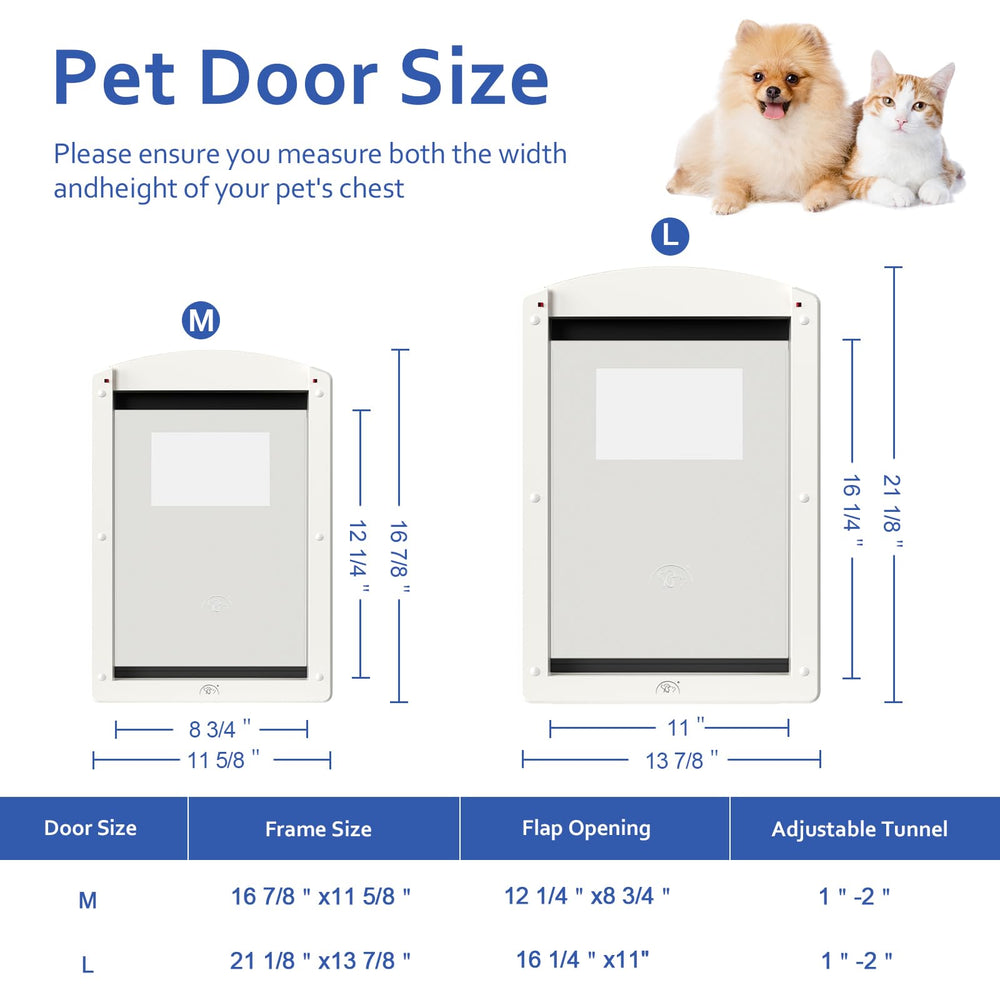 Classicmacher dog door magnetic flap closeup showing durable weather seal.