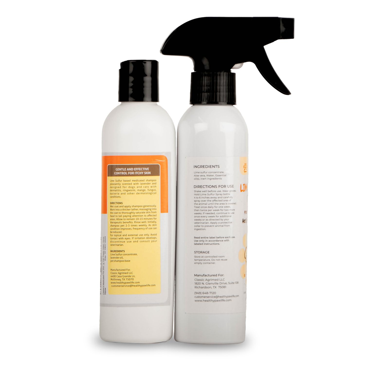 Classic's Lime Sulfur Dip Bundle image showing the two-item kit for pet skin care