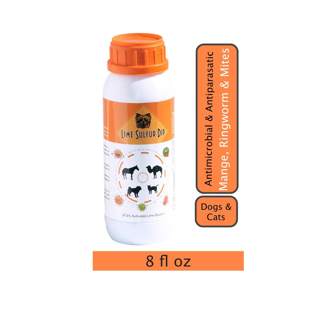 Classic's Lime Sulfur Dip dilution in water shown for easy at-home use