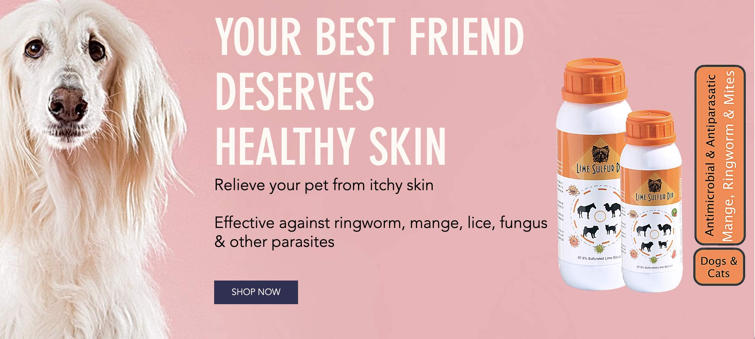 Classic's Lime Sulfur Dip ingredients calcium and sulfur for skin balance