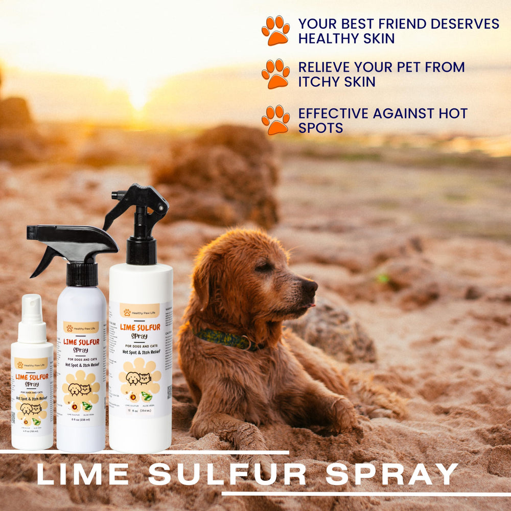 Classic's Lime Sulfur Dip application on a spot helps soothe irritated skin.