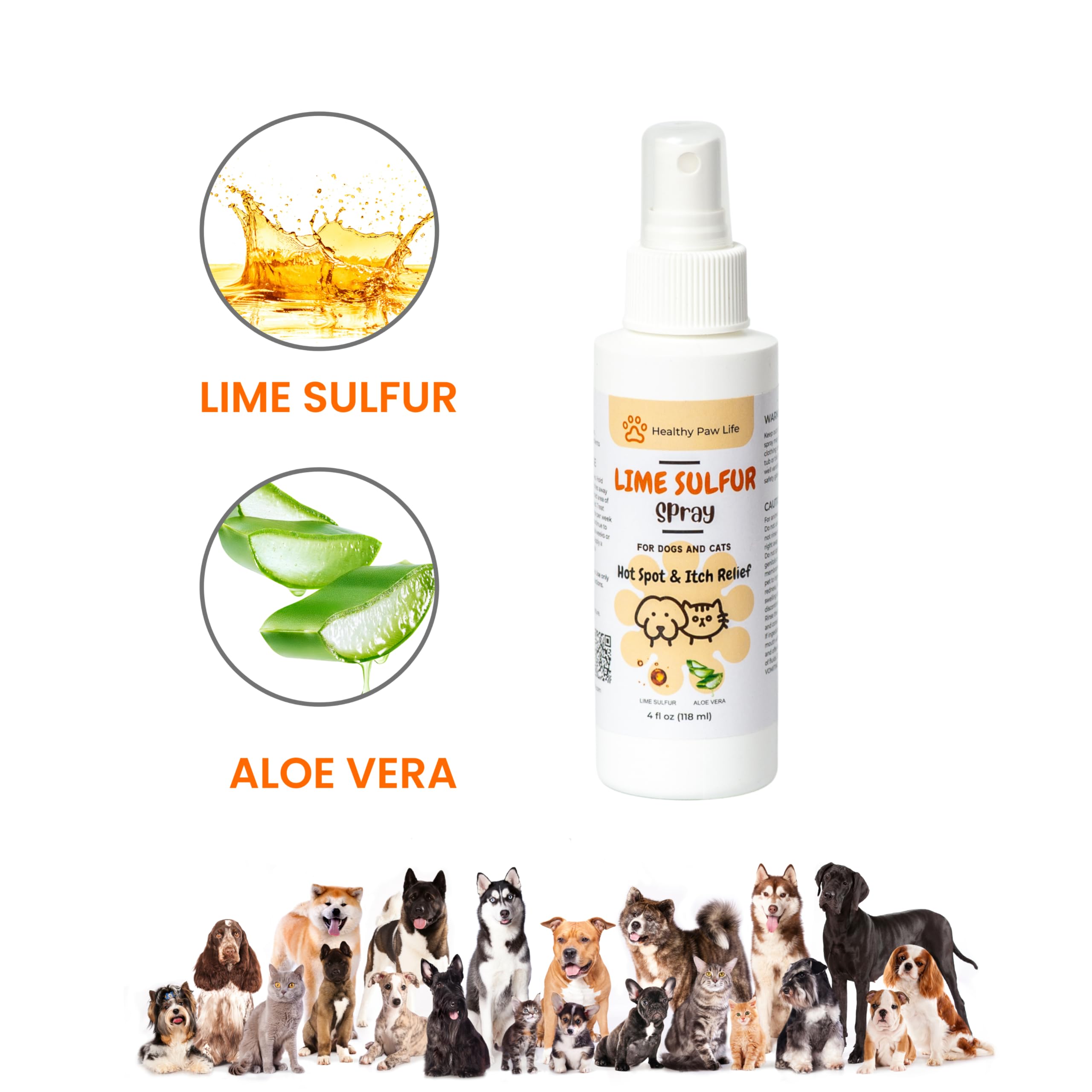 Classic's Lime Sulfur Dip spray on pet spots provides itch relief.