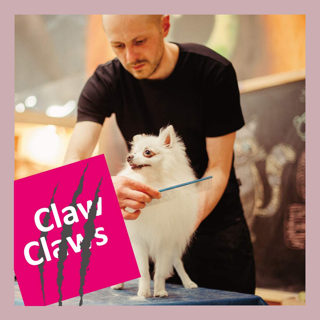 Claw Claws Greyhound Comb provides a soothing brushing experience for pets