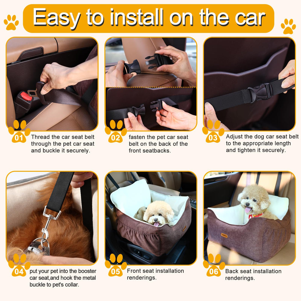 Clawamilly dog car seat anti-slip bottom keeps seat stable