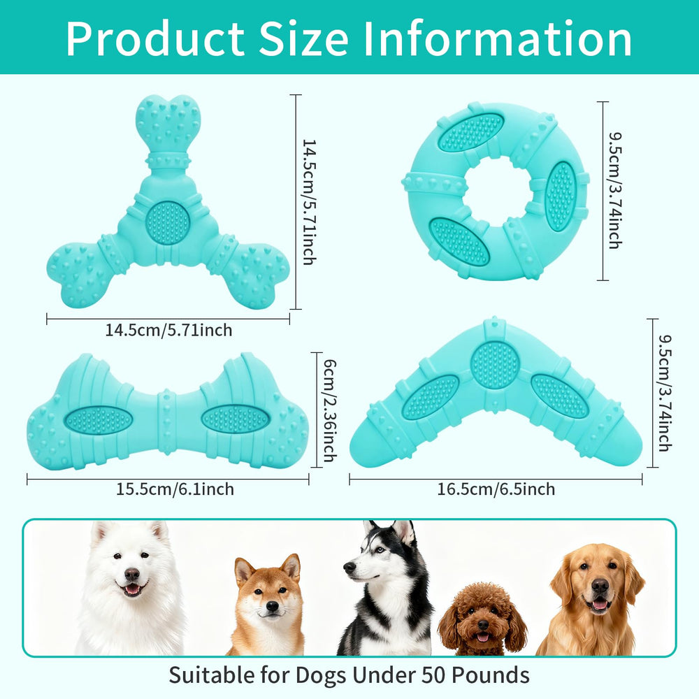 ClawClawHome durable natural rubber chew toy set ideal for small to medium dogs.
