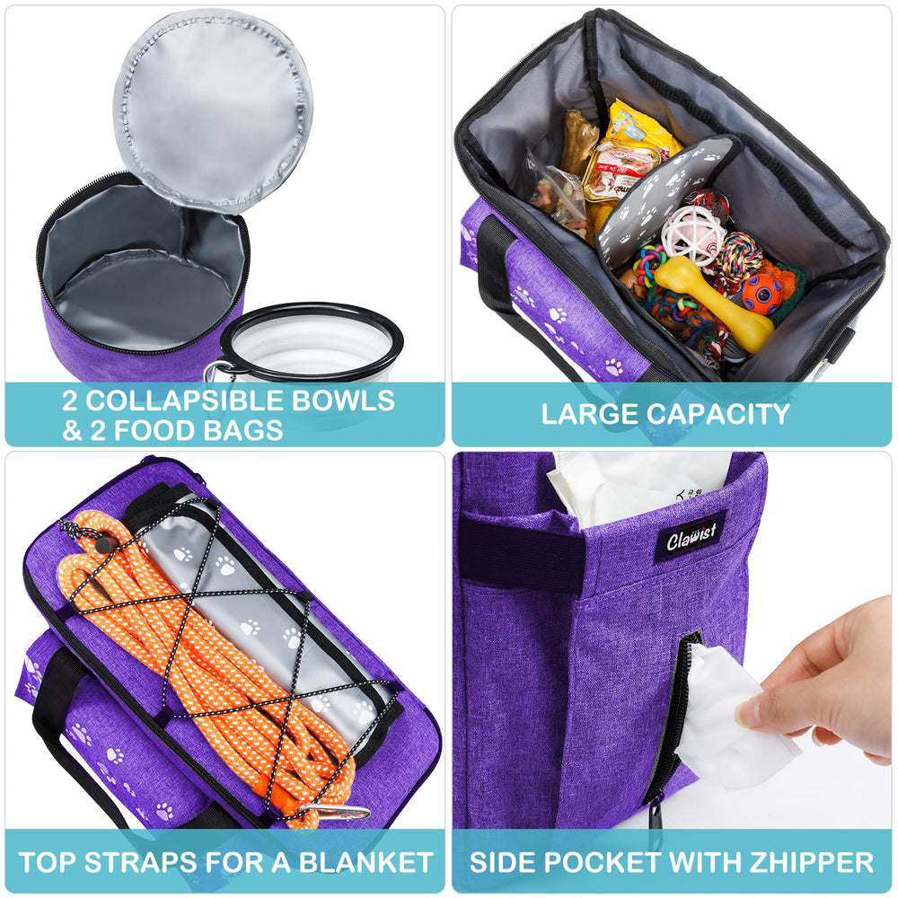 CLAWIST collapsible bowls ready for travel and easy cleaning.