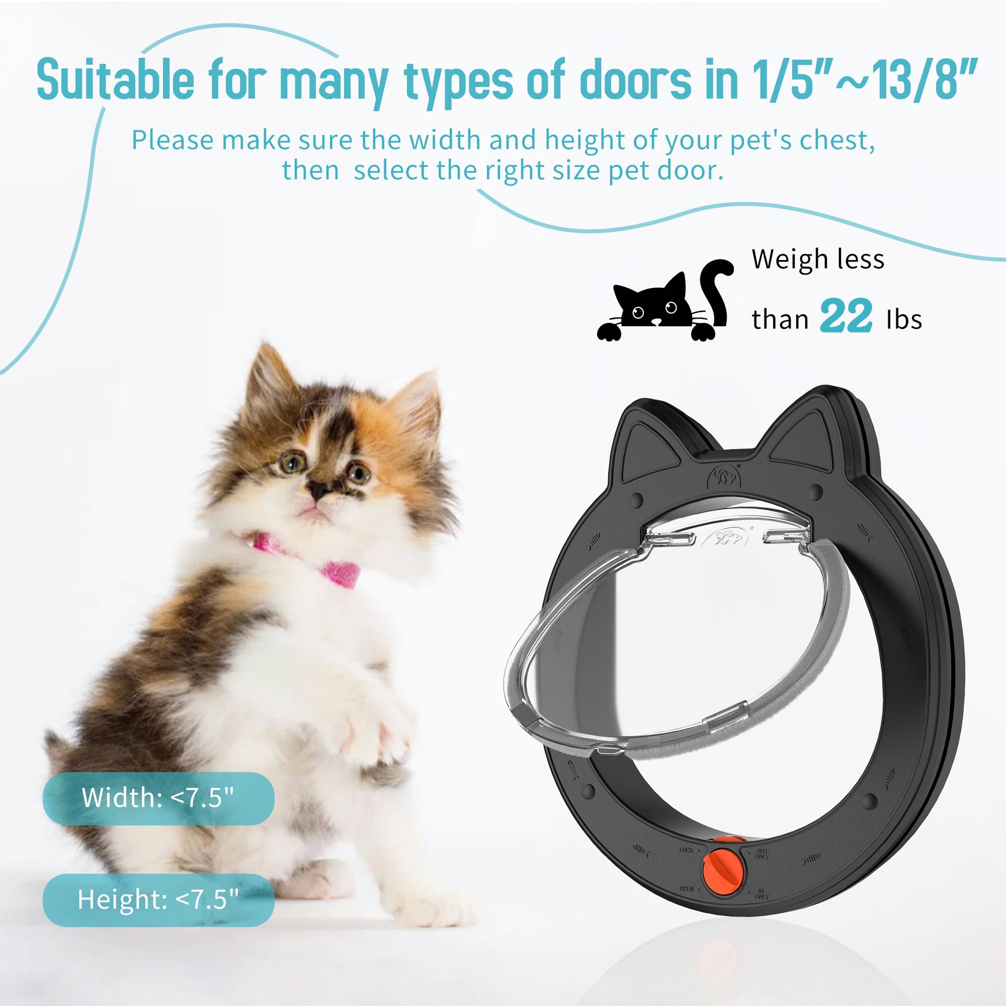ClawJaw transparent flap helps pets see ahead for confident navigation.