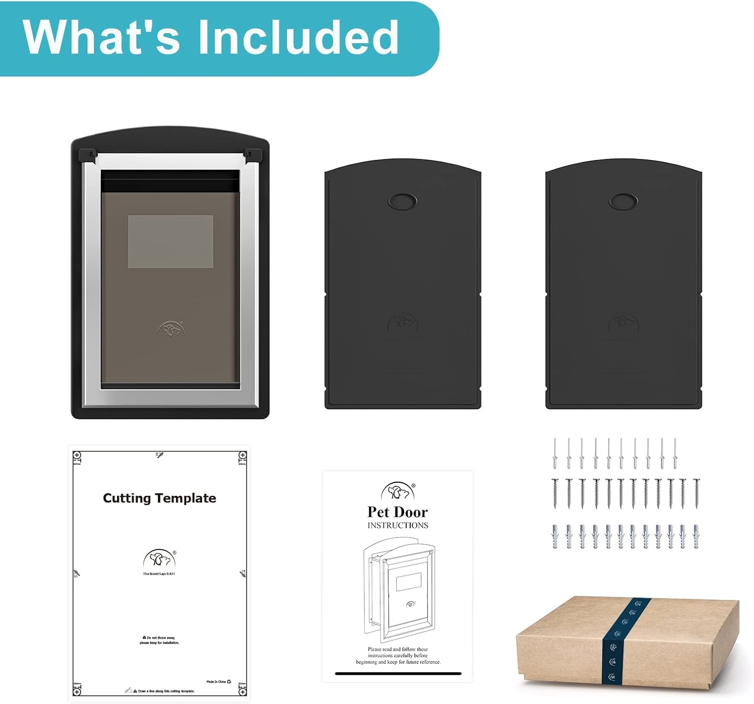 ClawJaw Extra Large dog door blends durable metal with weatherproof features