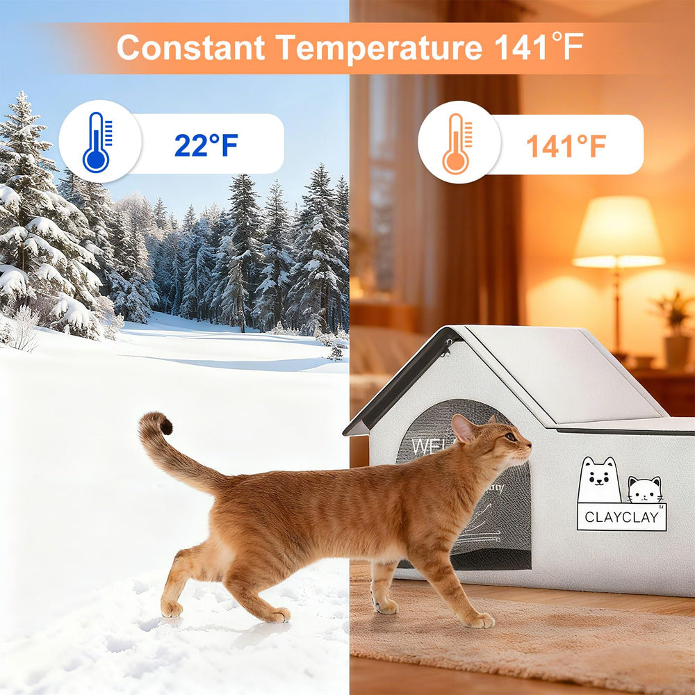 CLAYCLAY roomy shelter suitable for multiple cats outdoors