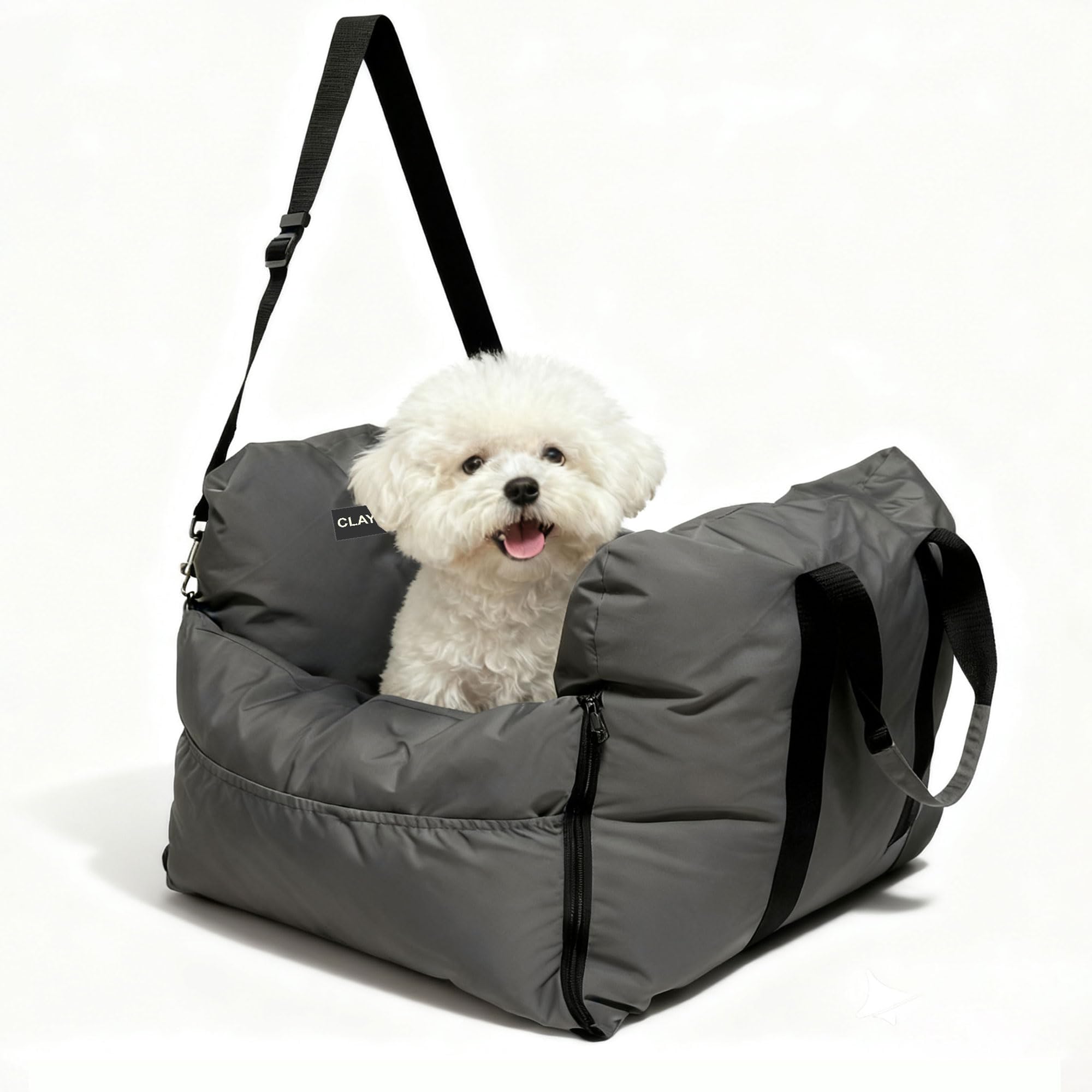 CLAYCLAY dog car seat waterproof fabric keeps interior clean on adventures
