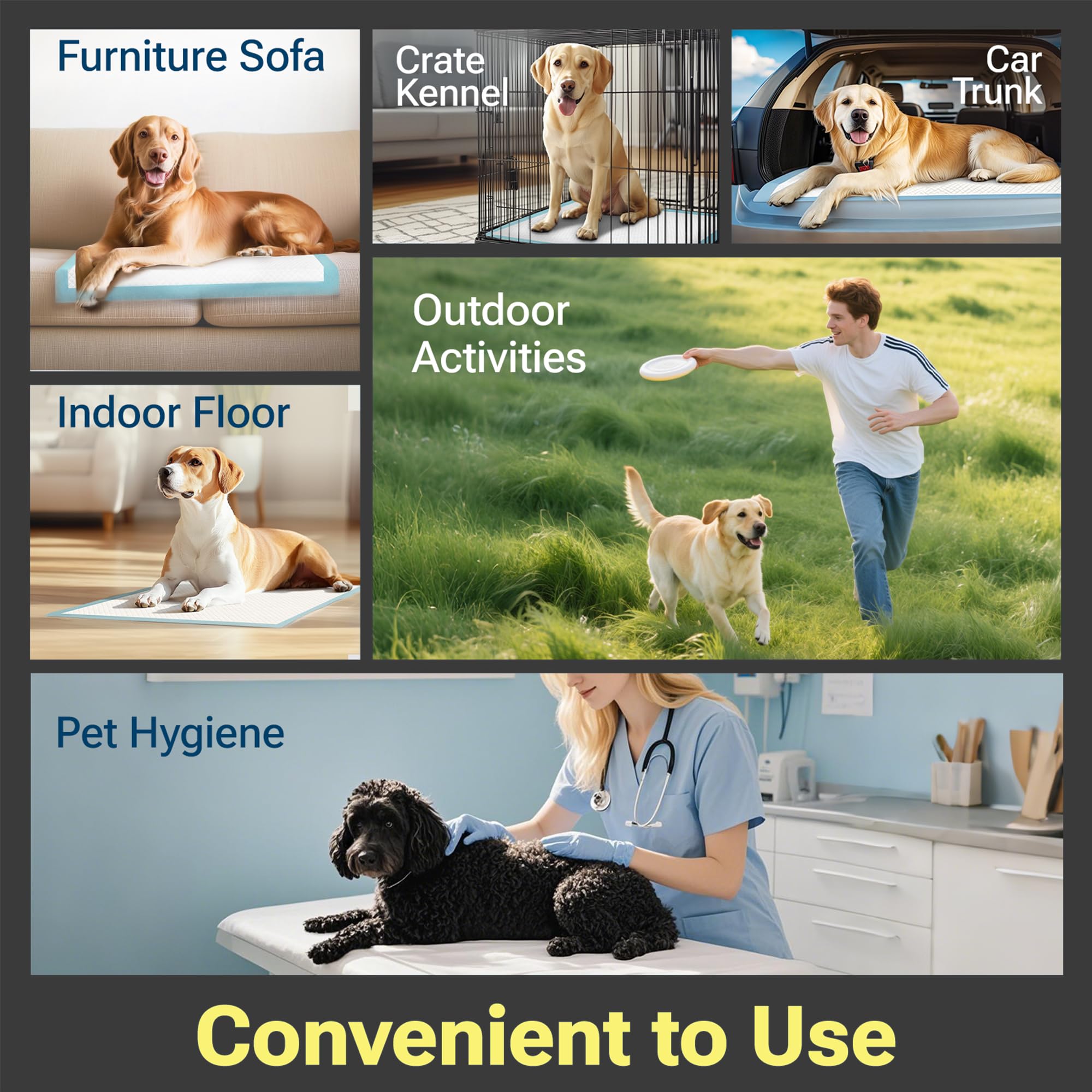 CLEAN SPACES Charcoal Puppy Pads include a soft top layer gentle for pets and people.
