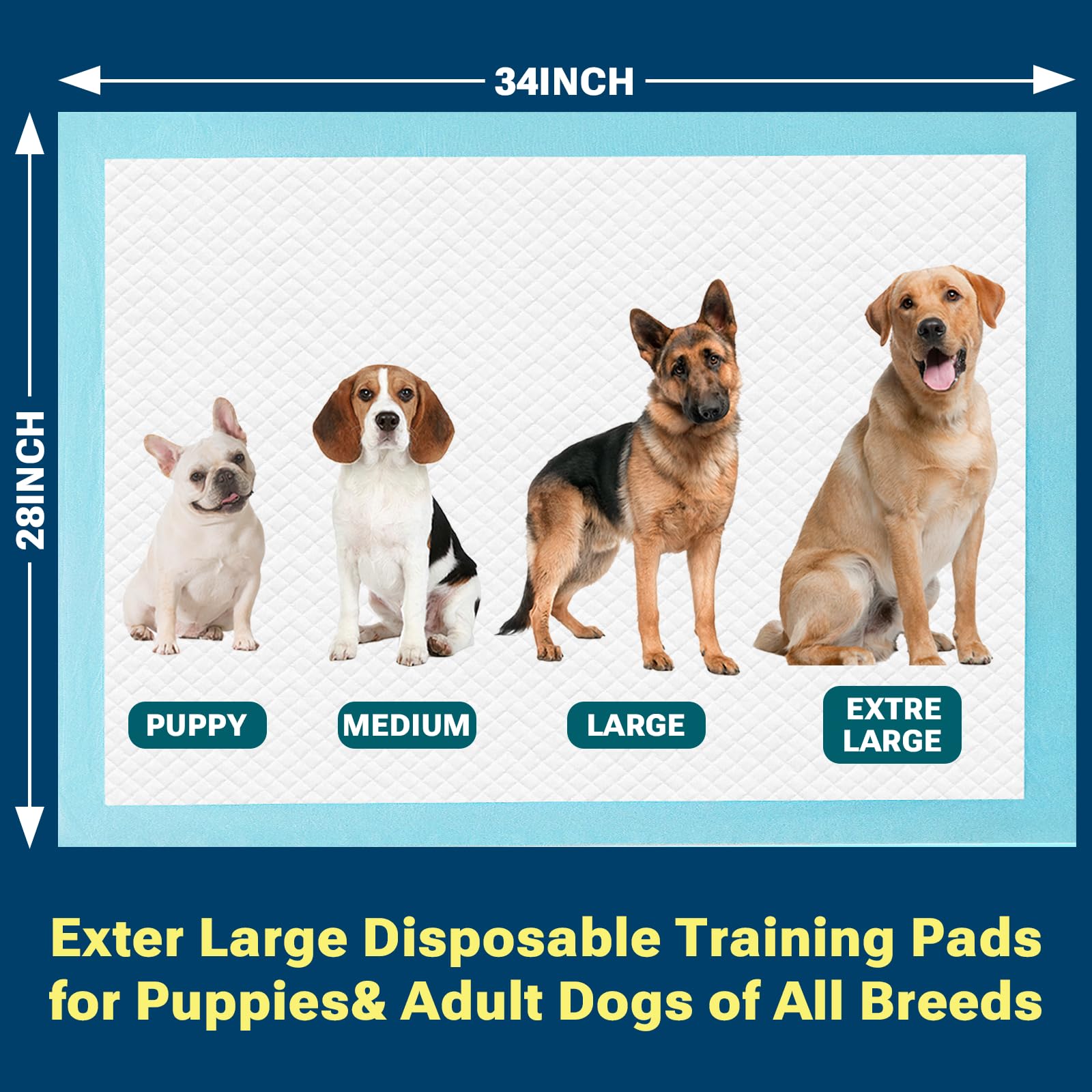 CLEAN SPACES extra-large puppy pads ideal for training and bed protection