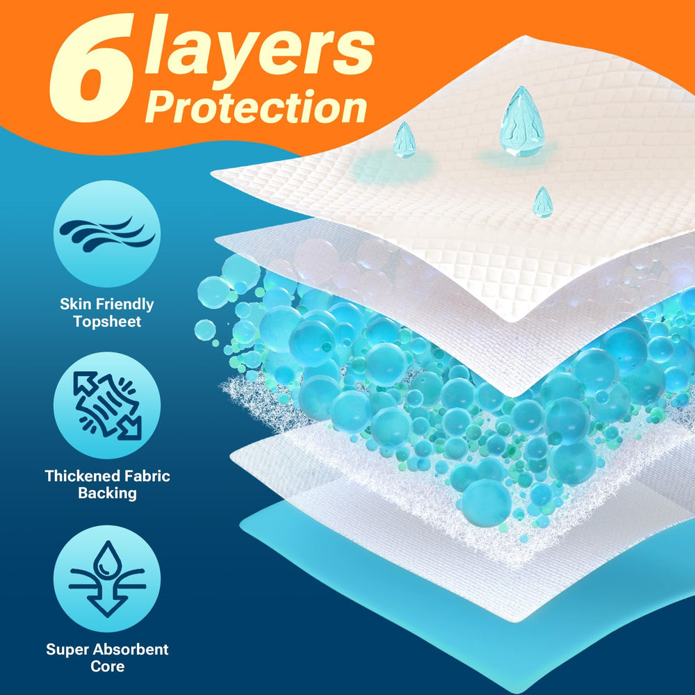 Clean Spaces puppy pads 28x34 close-up of absorbent core demonstrates fast absorption