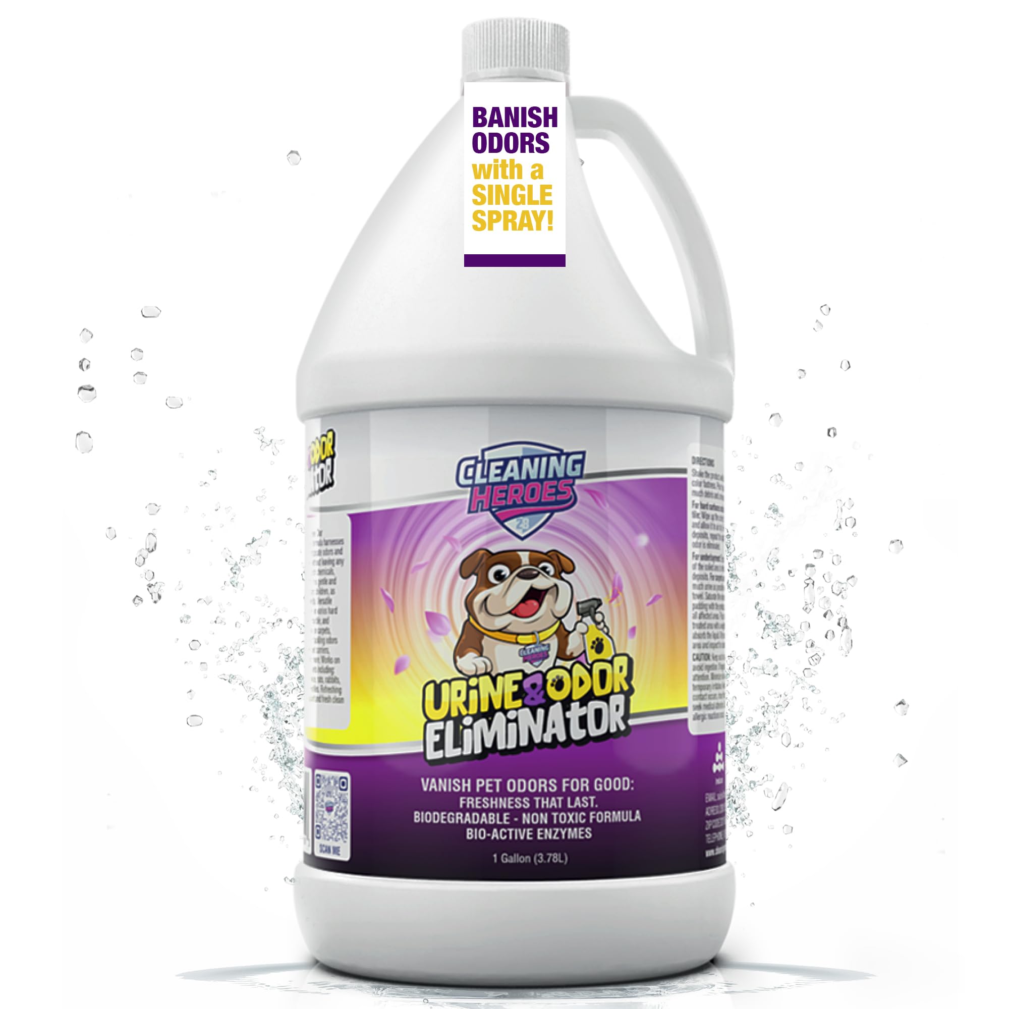 CLEANING HEROES Pet Carpet Cleaner bottle for removing tough pet odors from carpets