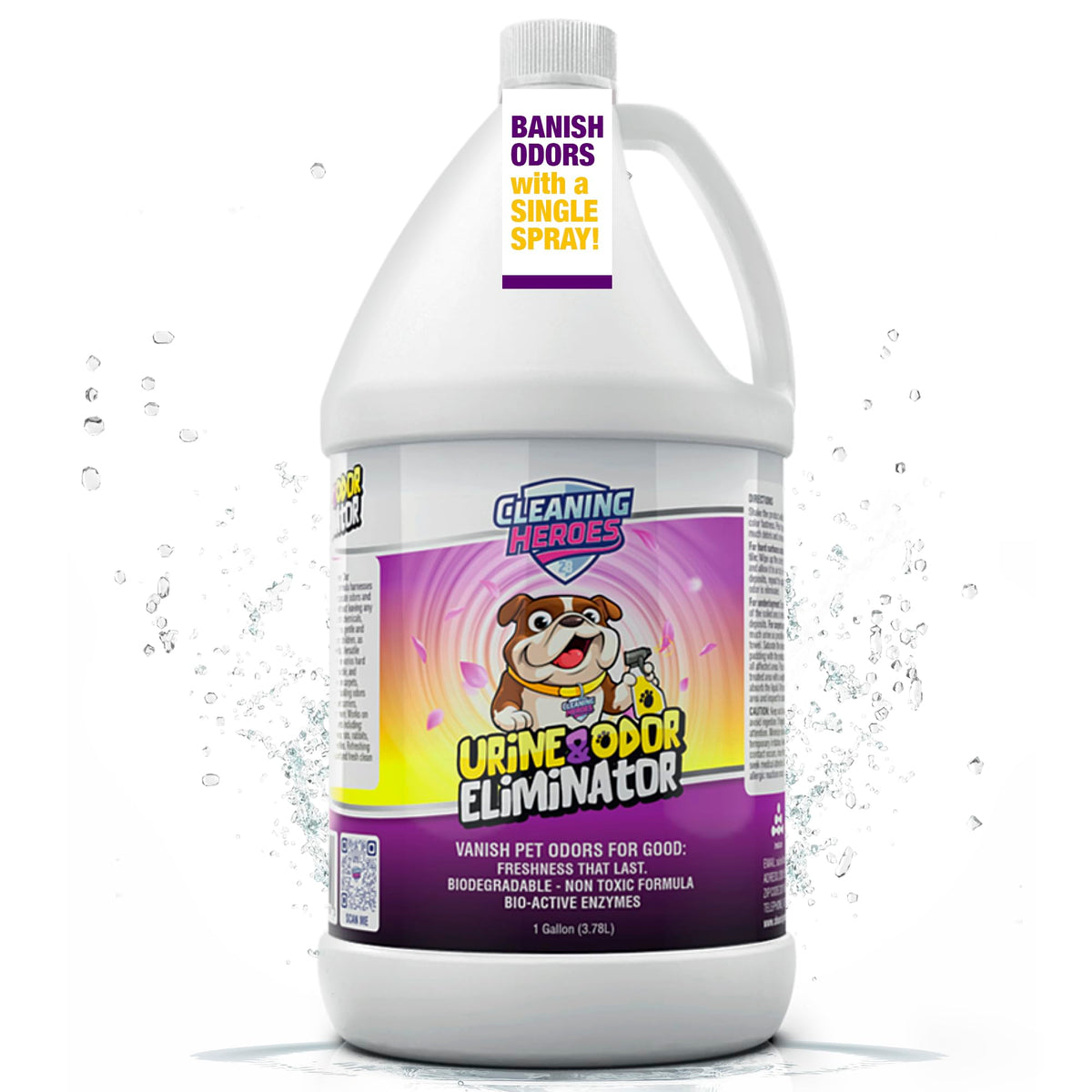 CLEANING HEROES Pet Carpet Cleaner bottle for removing tough pet odors from carpets