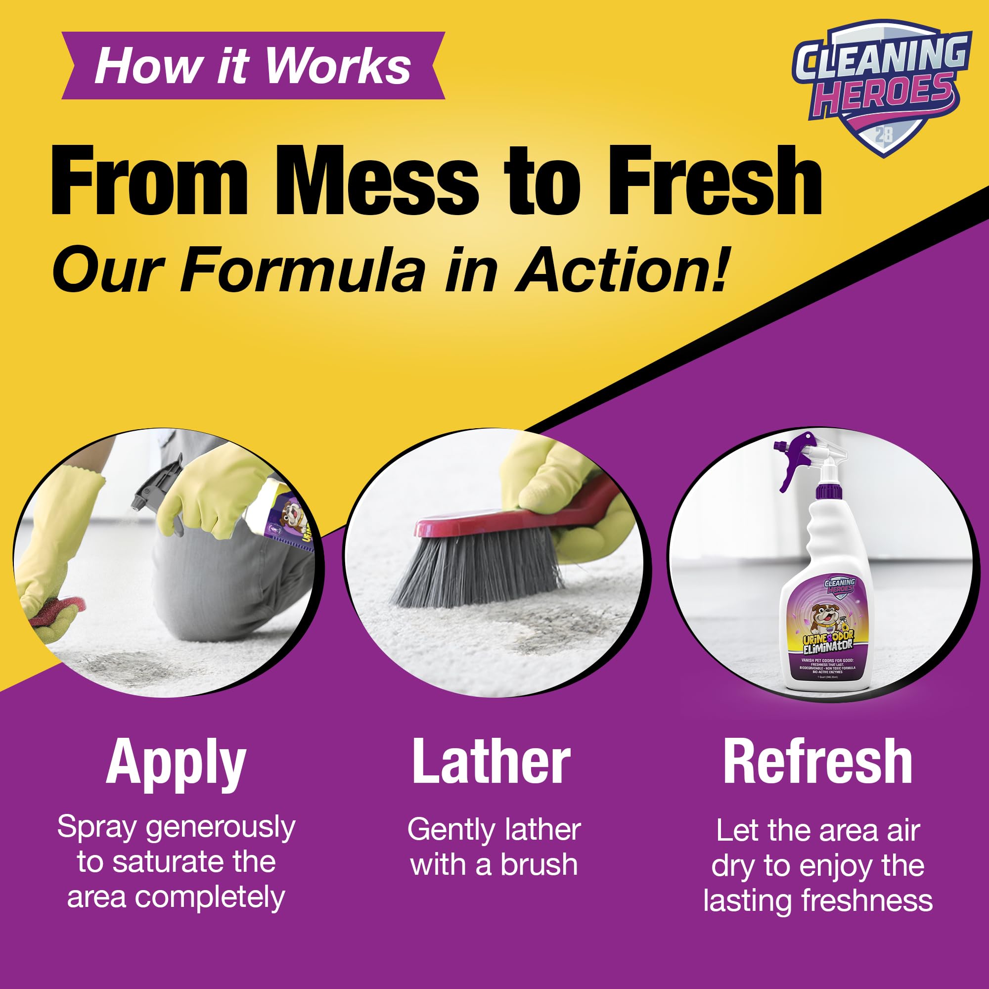 Cleaning Heroes surfaces-application wood tile marble shows versatility across surfaces