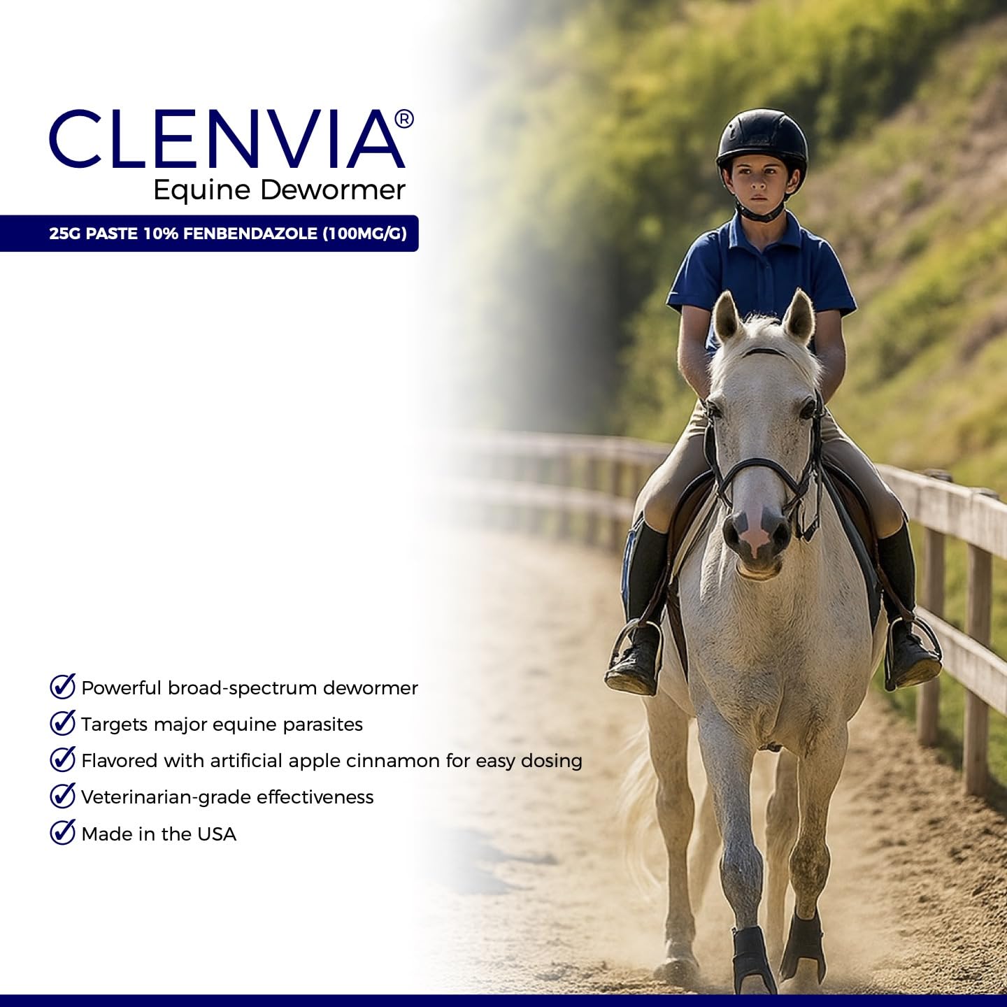 CLENVIA 25g syringes with marked dosing for accurate administration.