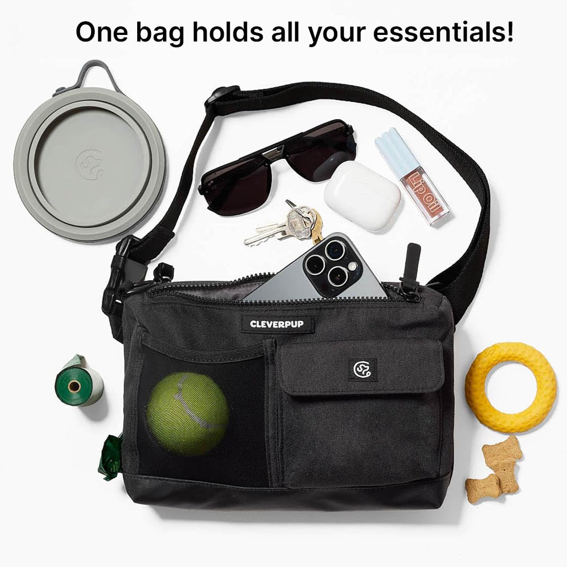 Cleverpup graphite colorway with durable materials suits busy pups' daily adventures.