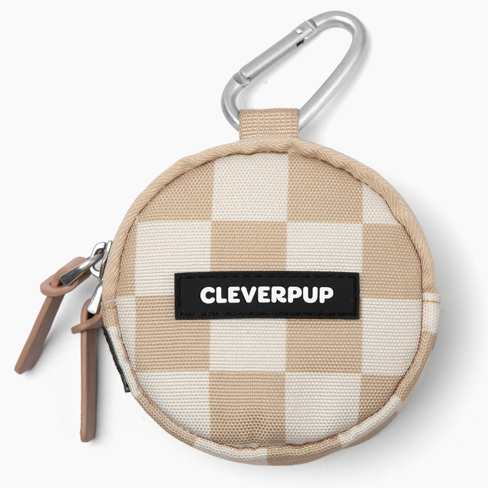 Cleverpup Snackpack dual pockets open for dry and high-value treat separation.