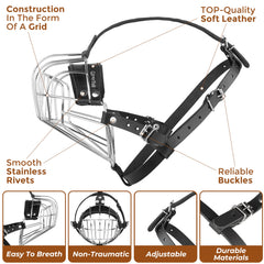 CleverTail metal muzzle breathability with comfortable breathing and drinking