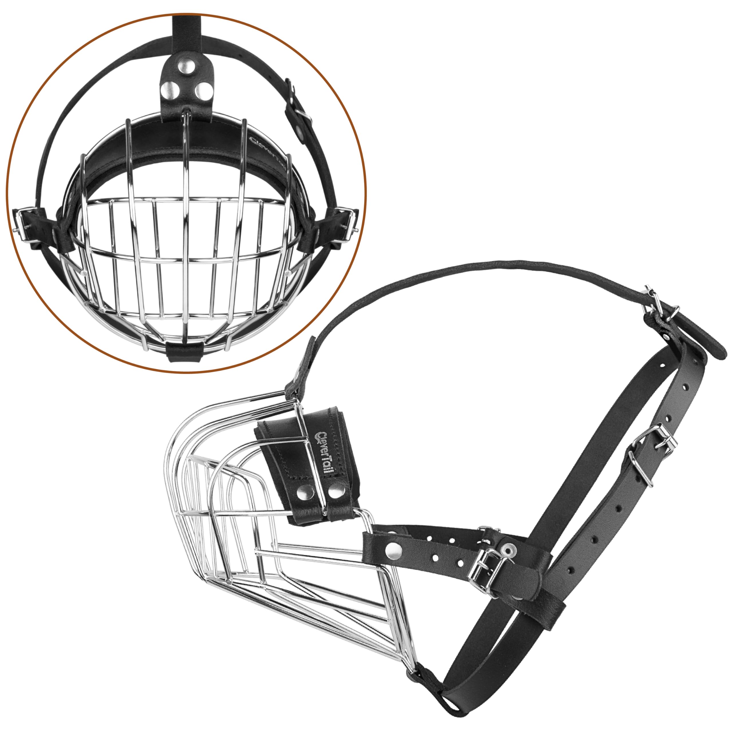 CleverTail metal muzzle steel basket durability for long-lasting protection