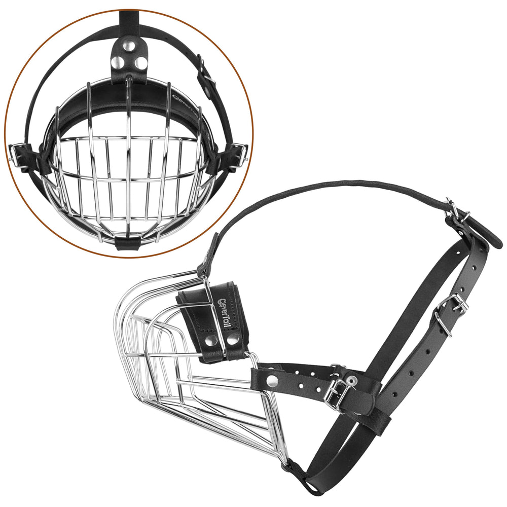 CleverTail metal muzzle steel basket durability for long-lasting protection