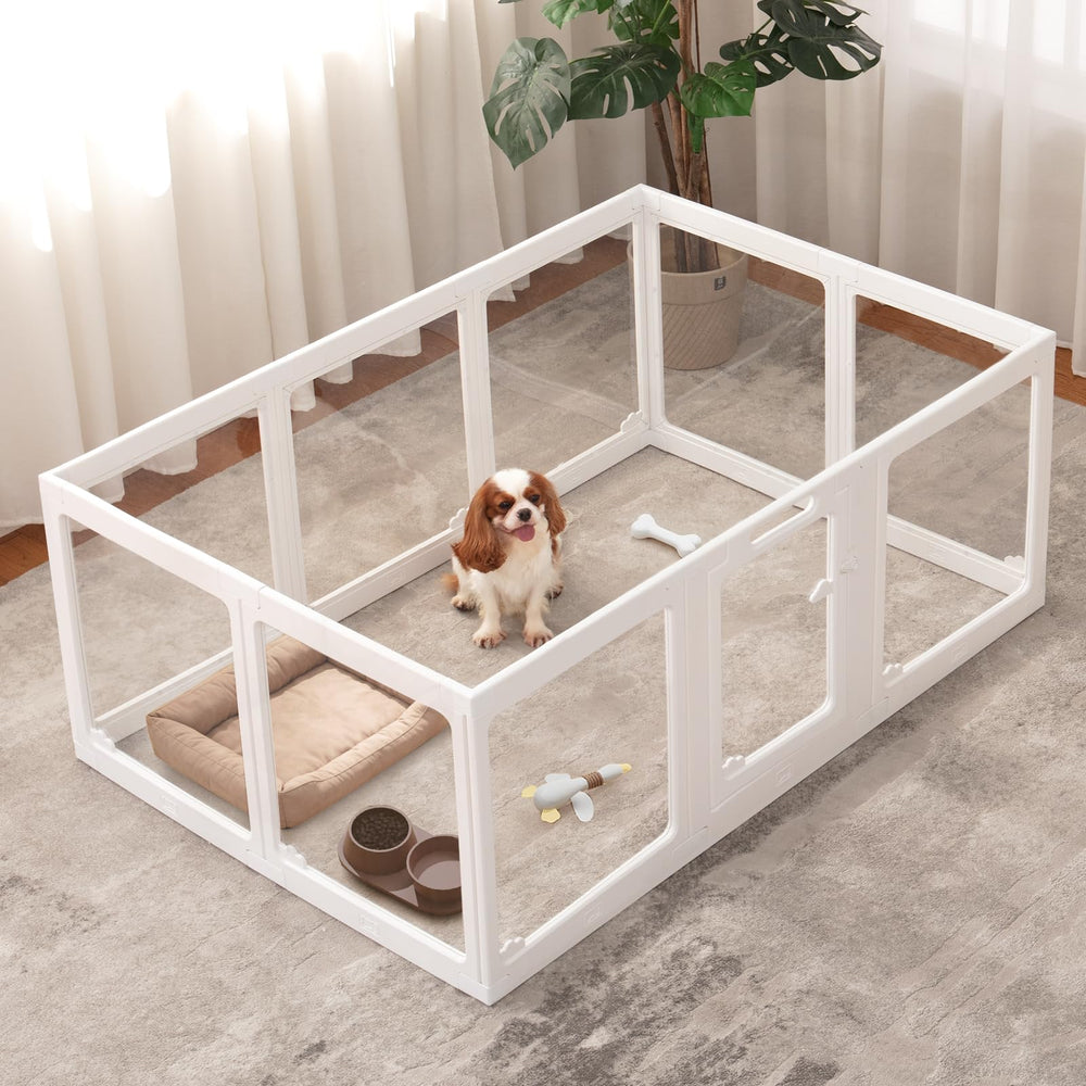ClimbHope acrylic dog playpen with clear view for crate training