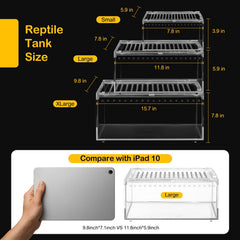 Clioran Reptile PC Terrarium anti-escape top shows secure enclosure for classrooms