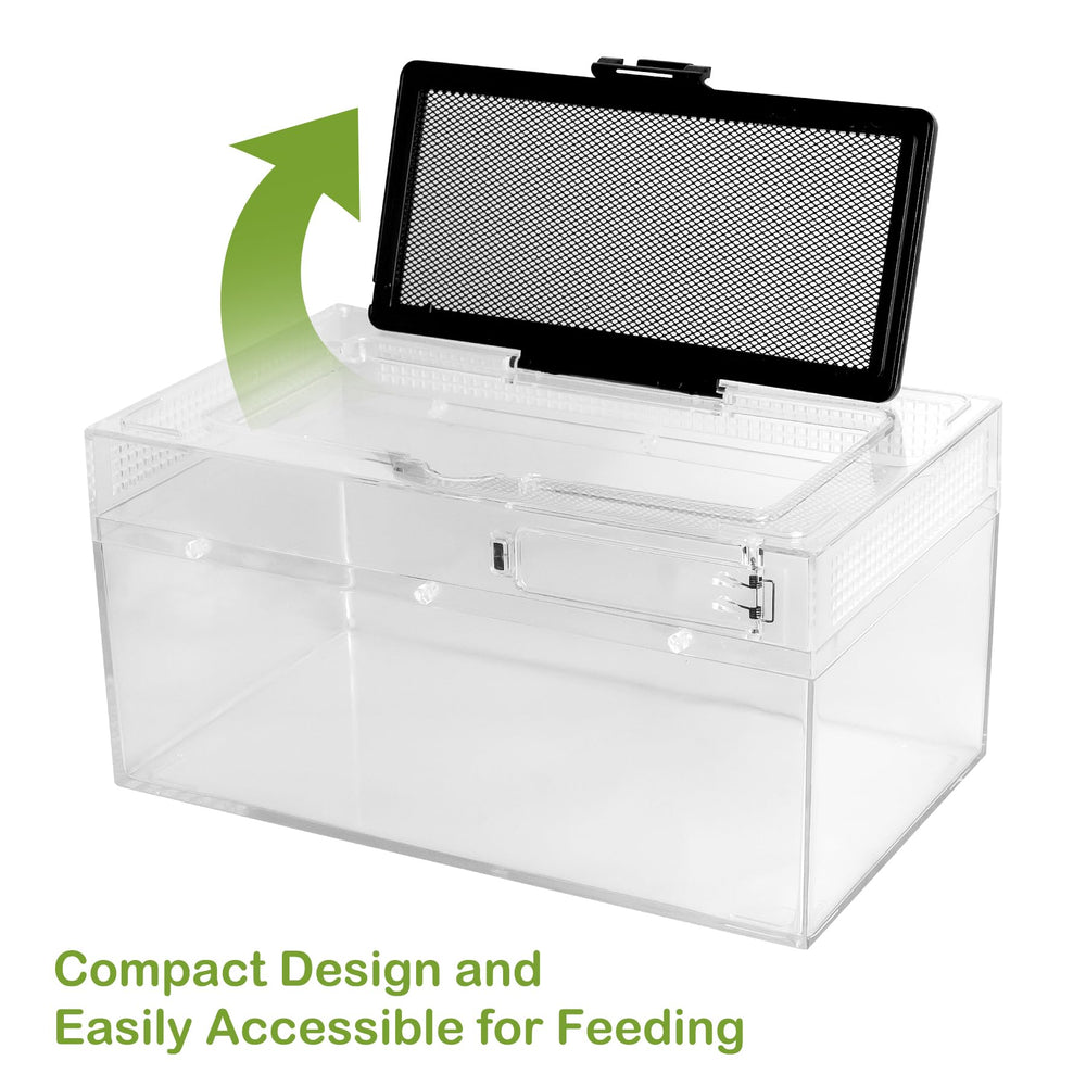 Clioran Reptile PC Terrarium waterproof bottom supports versatile habitat setups