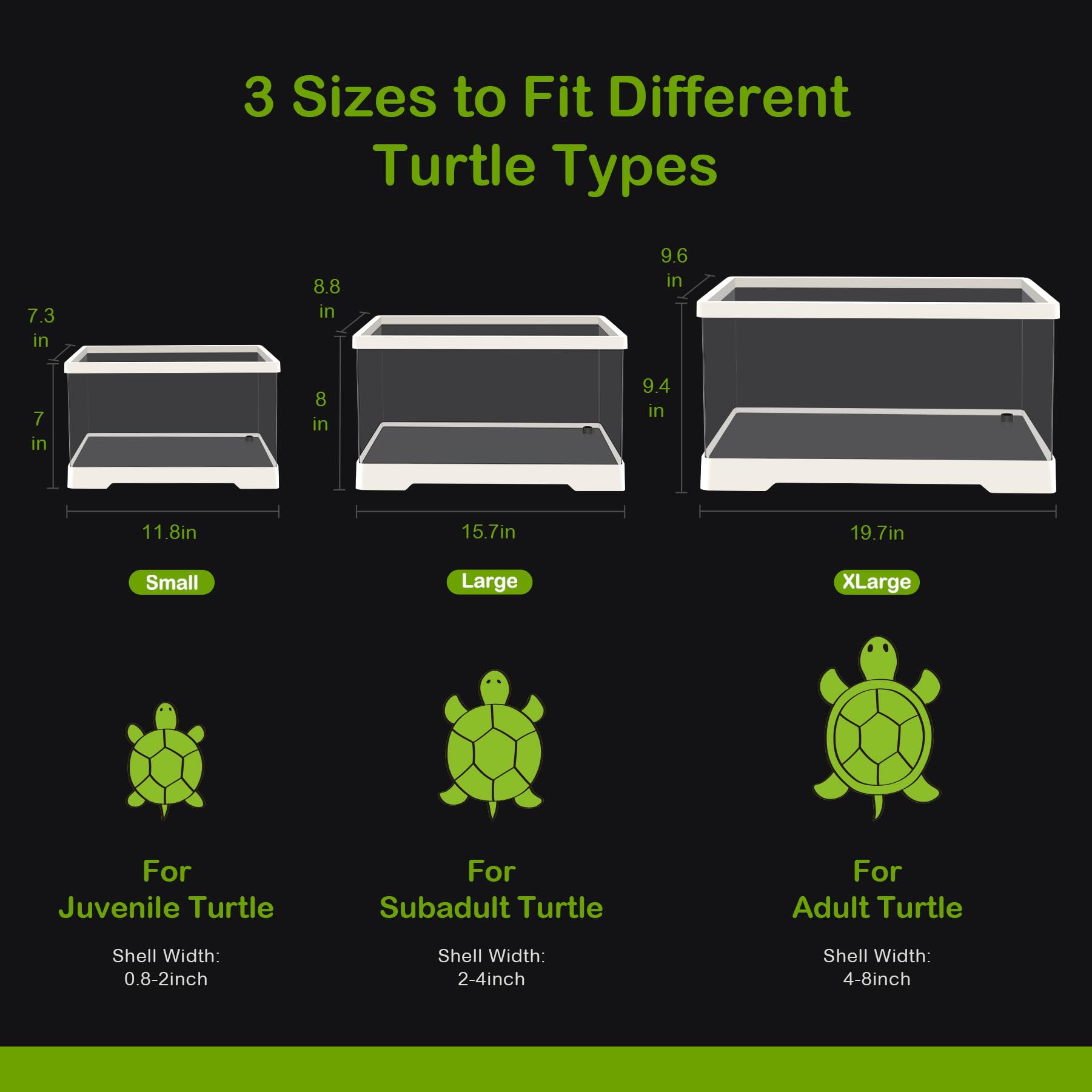 Clioran Turtle Tank Kit bottom-drain enables easy water changes for maintenance.