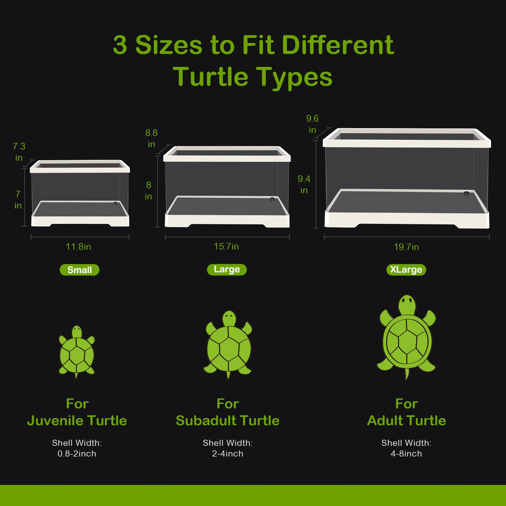 Clioran Turtle Tank Kit bottom-drain enables easy water changes for maintenance.