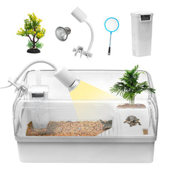 Clioran turtle-tank-silent-filter offers clear viewing with quiet filtration for easy upkeep.