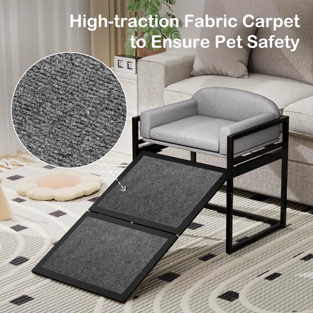 Clioran washable cushion cover gray keeps pet steps tidy.