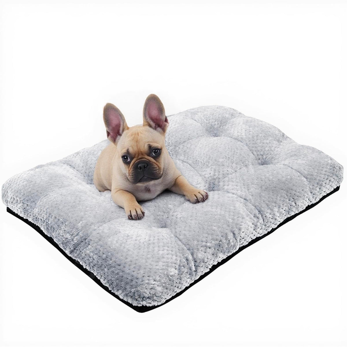 CLKHOWL washable dog bed plush-material provides cozy crate comfort.