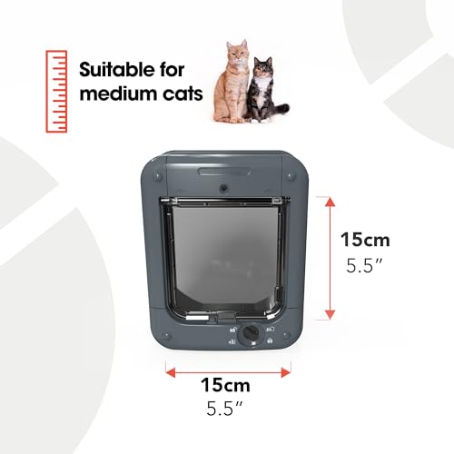 Closer Pets Cat Flap 4-way lock closeup with multiple entry options