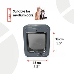 Closer Pets Cat Flap 4-way lock closeup with multiple entry options