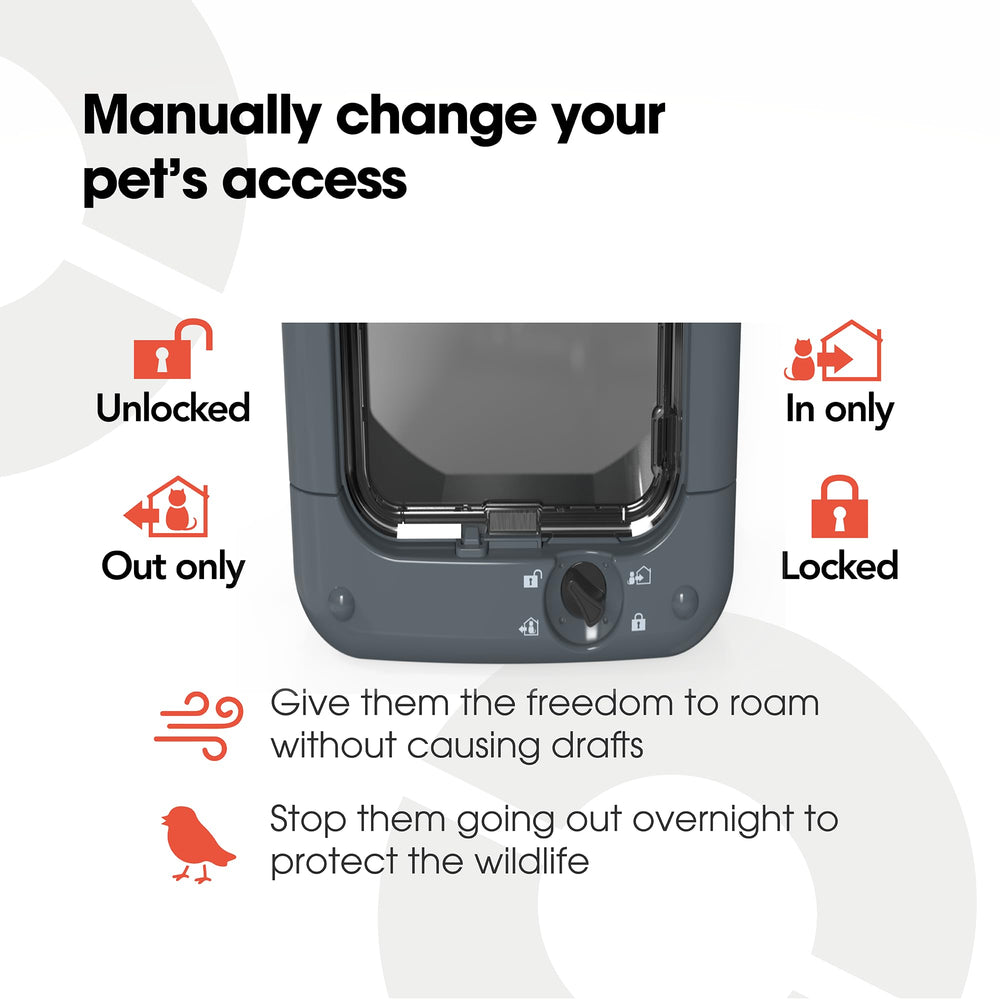 Closer Pets Cat Flap programming button for quick setup
