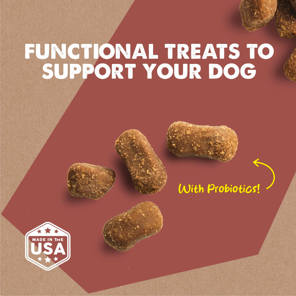 Cloud Star Dynamo Dog Tummy Soft Chews USA-made label communicates quality sourcing