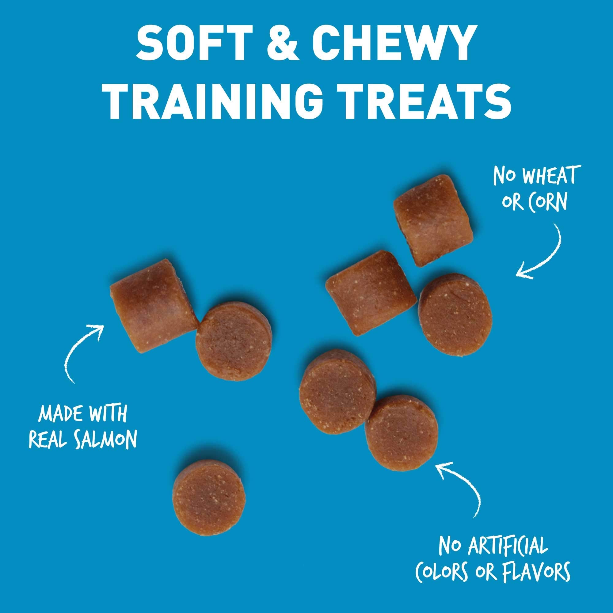 Cloud Star Tricky Trainers salmon flavor treats for training sessions.