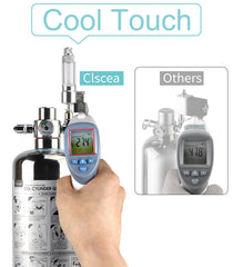 Clscea 304 stainless steel regulator and bottle for durable, safe operation.