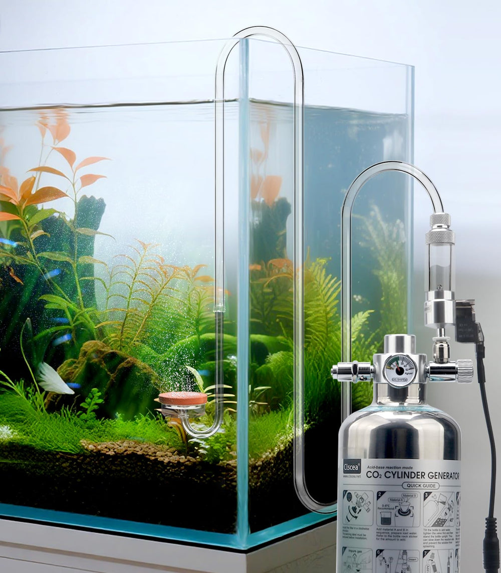 Clscea aquarium CO2 tubing quick-connect connector enables easy assembly and adjustments.